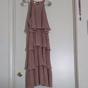 Sleeveless Tiered Maxi Dress in Mauve